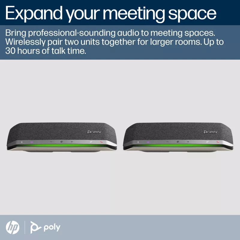 HP Poly Sync 40+ Microsoft Teamsi sertifikaadiga USB-A USB-C kõlaritelefon + BT700 USB-A adapter