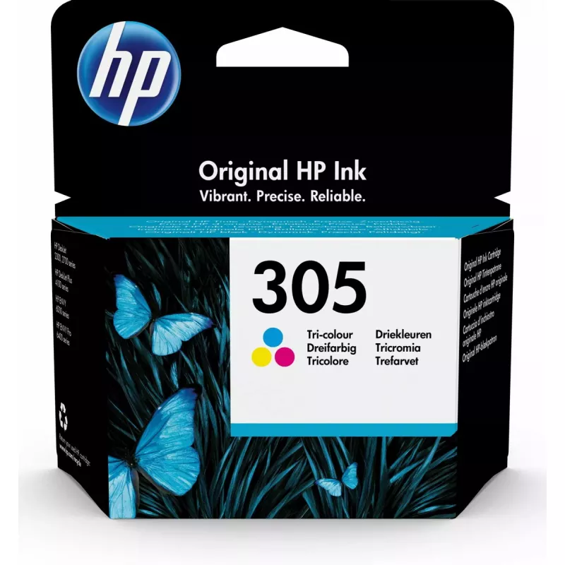 HP 305 1 tk originaal standardsaagisega tsüaan, magenta, kollane