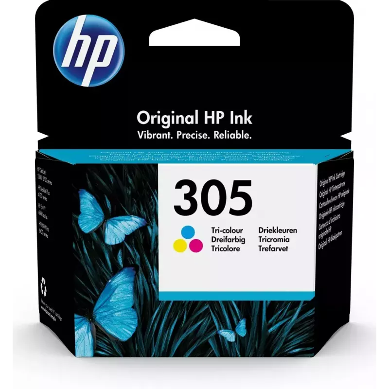 HP 305 1 tk originaal standardsaagisega tsüaan, magenta, kollane