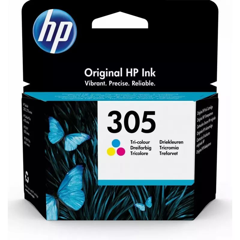 HP 305 1 tk originaal standardsaagisega tsüaan, magenta, kollane