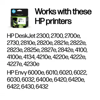 HP 305XL suure tootlikkusega must originaaltindikassett, must, 1 tk, 240 lehekülge