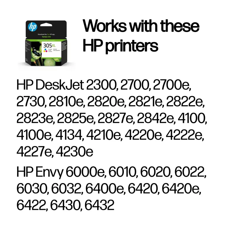 HP 305XL kõrge tootlikkusega kolmevärviline originaaltindikassett, tsüaan, magenta, kollane, 1 tk, 200 lehekülge