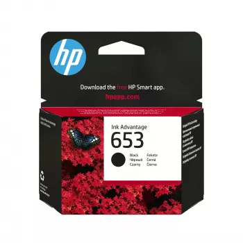 HP 653 Must Originaal Ink Advantage kassett, must, 1 tk, 360 lehekülge
