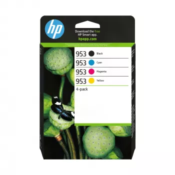 HP 953 4-pakk must/tsüaan/magenta/kollane originaaltindikassetid