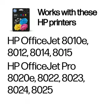 HP 912 4-pakend must/tsüaan/magenta/kollane originaalsed tindikassetid
