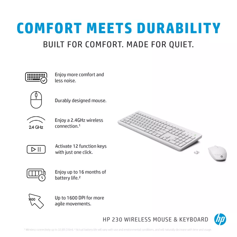 HP 230 juhtmevaba hiire ja klaviatuuri komplekt