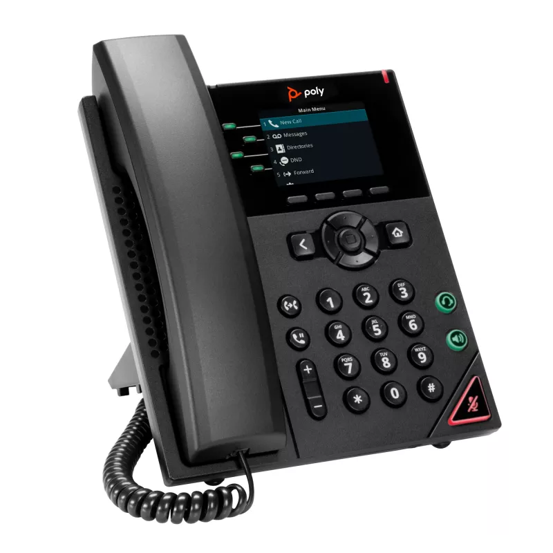 HP Poly VVX 250 4-Line IP Phone and PoE-enabled, Must, LCD, 320 x 240 pikslit, HTTPS, ENERGY STAR, RoHS, Federal Communications Commission (FCC), CE
