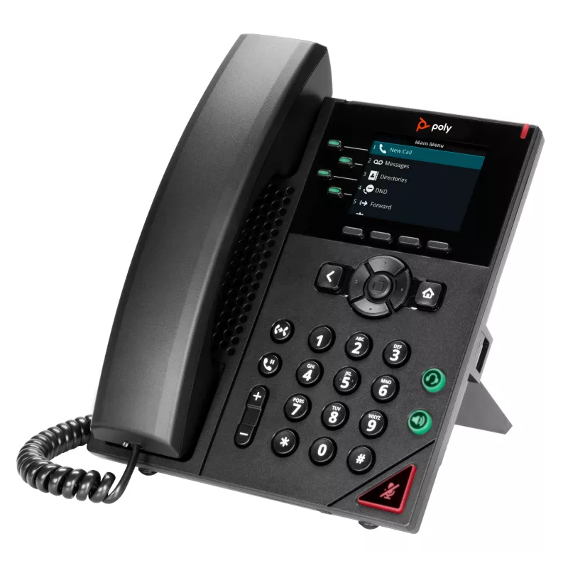 HP Poly VVX 250 4-Line IP Phone and PoE-enabled, Must, LCD, 320 x 240 pikslit, HTTPS, ENERGY STAR, RoHS, Federal Communications Commission (FCC), CE