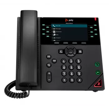 HP Poly VVX 450 12-liiniline IP-telefon ja PoE-toega, IP-telefon, must, juhtmega telefonitoru, 12 liini, LCD, 10,9 cm (4,3 tolli)