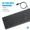 HP 150 juhtmega klaviatuur täissuuruses USB must 1m kaabel