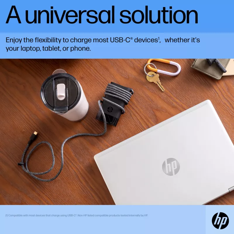 HP USB-C 65 W sülearvuti laadija, sülearvuti, siseruumides, 90 V, 65 W, 5 - 20 V, 1,6 A