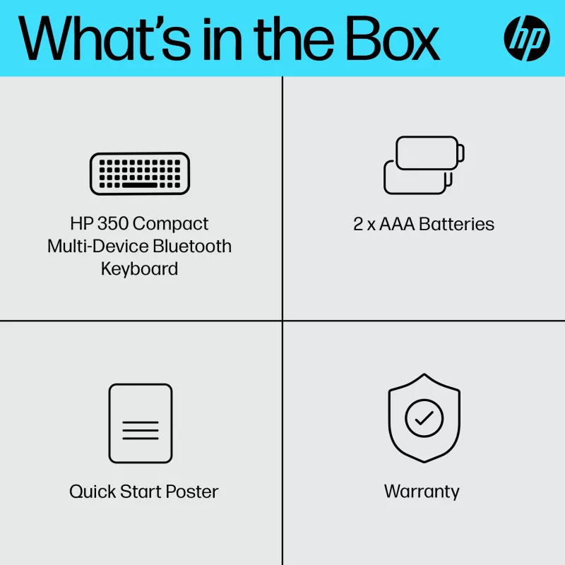 HP 350 Compact Multi-Device Bluetooth klaviatuur