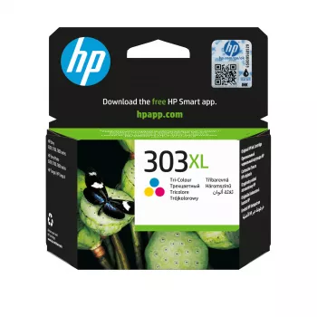 HP 303XL suure saagisega kolmevärviline originaaltindikassett, tsüaan, magenta, kollane, 1 tk, 415 lehekülge