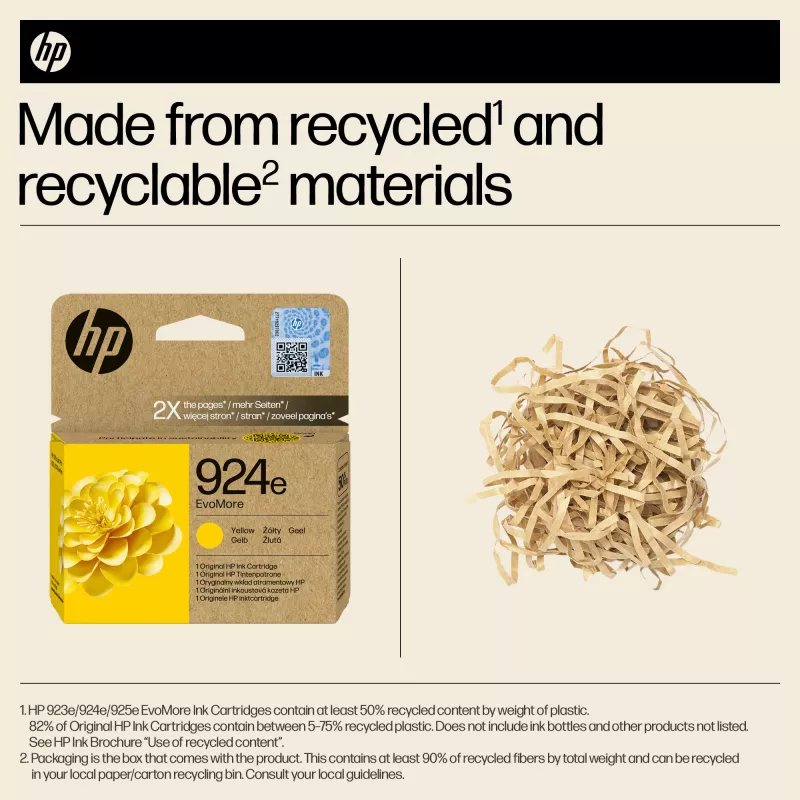 HP 924e EvoMore Kollane Originaal tindikassett, Kollane, 1 tk, 800 lehekülge