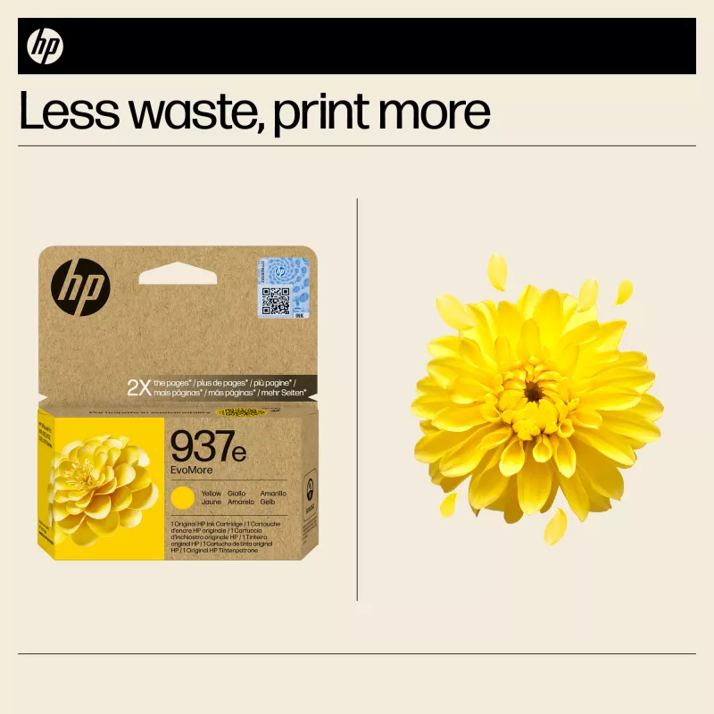 HP 937e EvoMore kollane originaaltindikassett