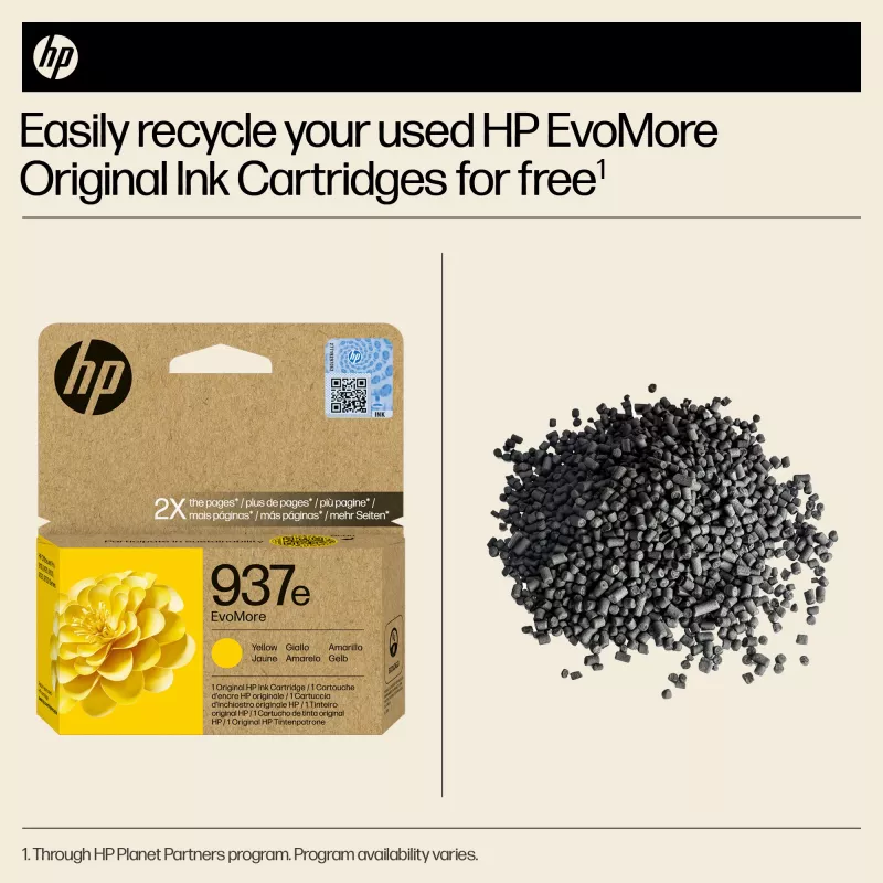 HP 937e EvoMore kollane originaaltindikassett