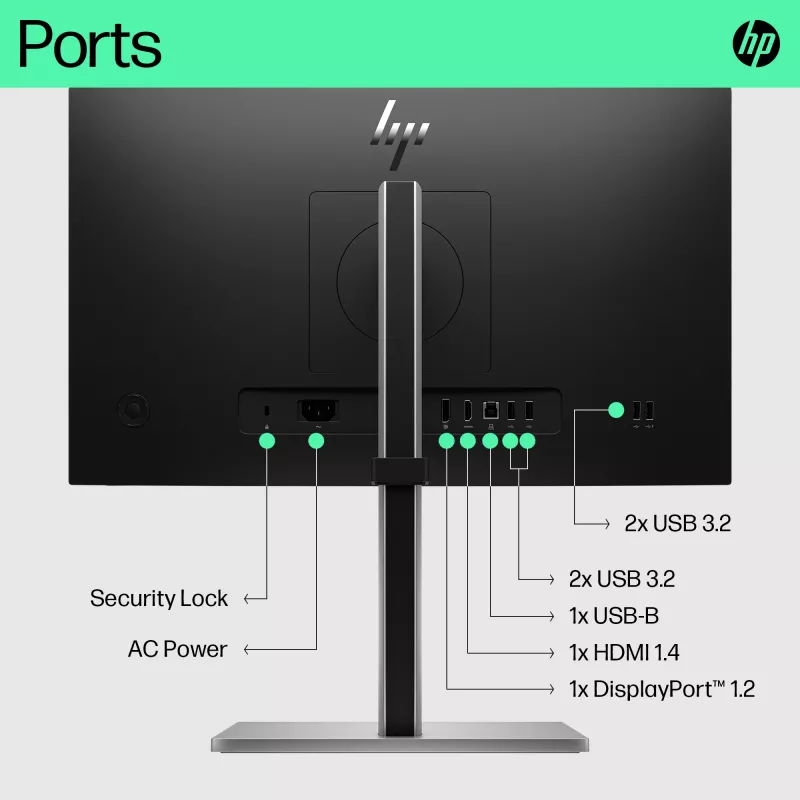 HP E-Seeria E22 G5 FHD Monitor, 54,6 cm (21,5 tolli), Full HD, LCD, 5 ms