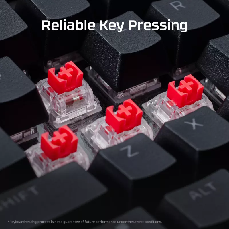 Mänguklaviatuur Kingston HP HyperX Alloy Rise mudel 7G7A3AA#ABD — kompaktne juhtmega mehaaniline klaviatuur EAN 0
