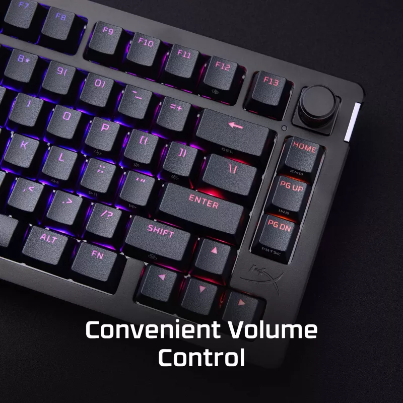 Mehaaniline mängurklaviatuur Kingston (HyperX) Alloy Rise 75 — kompaktne 75% paigutus, juhtmega, mudel 7G7A4AA#ABD