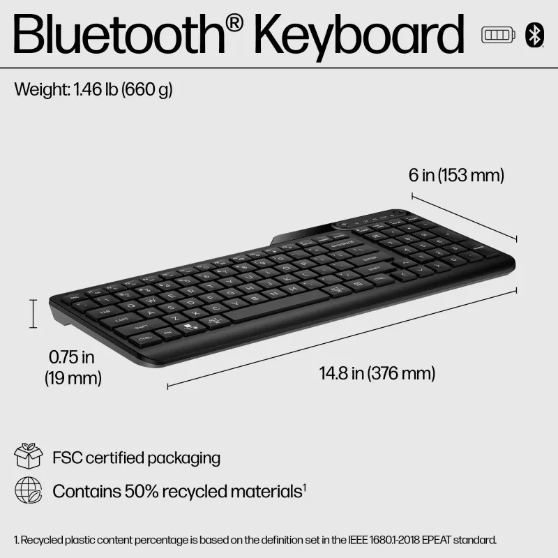 Klaviatuur HP 460 Multi-Device Bluetooth juhtmevaba