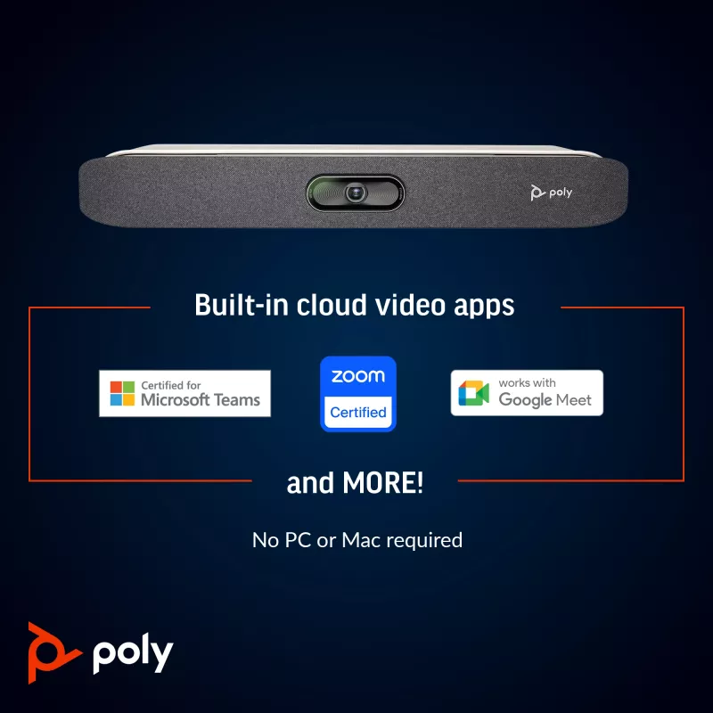 POLY Studio X30 kõik-ühes videovarras 4K Ultra HD 60 kaadrit/s 5x suum