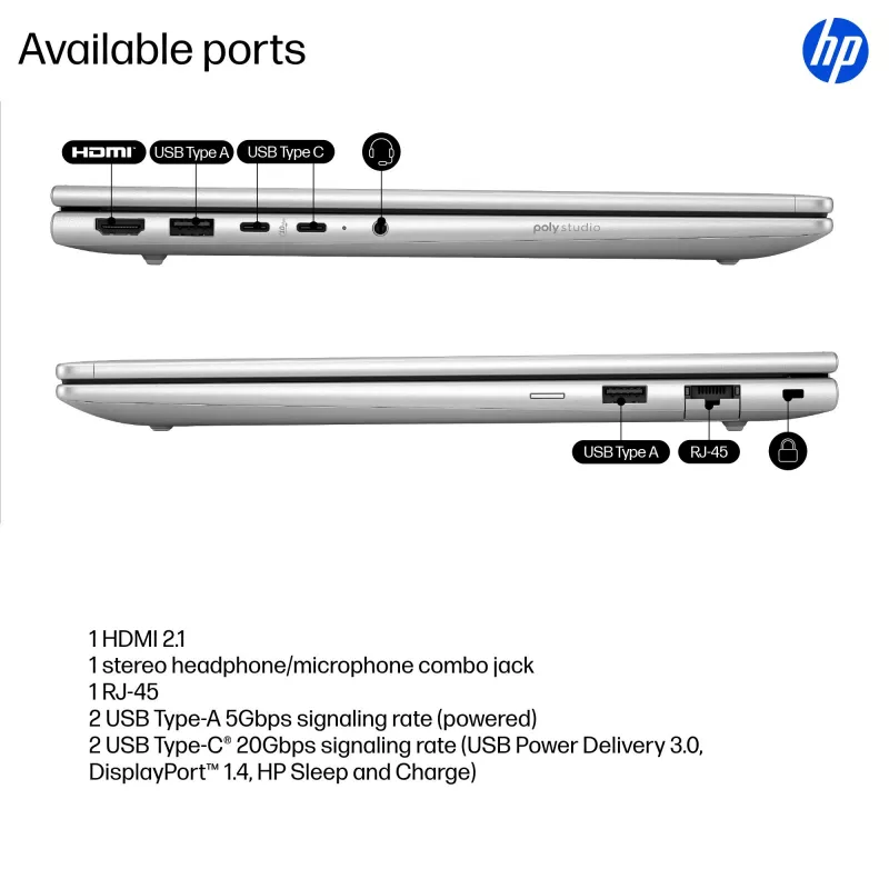 Sülearvuti HP ProBook 4 G1i AI PC 14 tolli Intel Core Ultra 5 16GB 512GB Intel Graphics Windows 11 Pro
