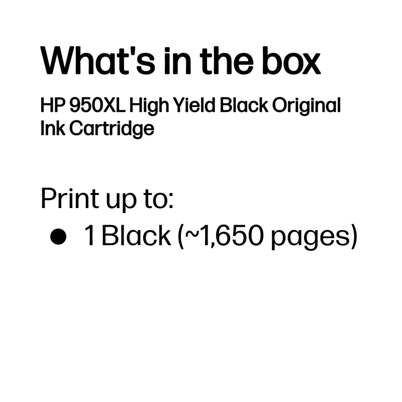 HP 950XL kõrge tootlikkusega must originaal tindikassett