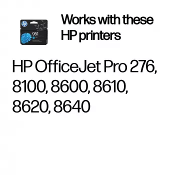 HP 951 tsüaan Originaal Tindikassett, Tsüaan, 1 tk, 535 lehekülge