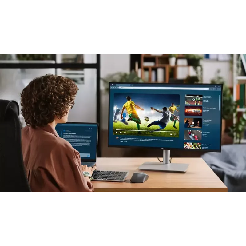 27-tolline monitor Dell S2725DSM — 68,6 cm, 2560×1440 (QHD) LCD, 8 ms, 16:9, sisseehitatud kõlarid, VESA-kinnitus, kõrguse reguleerimine, valge