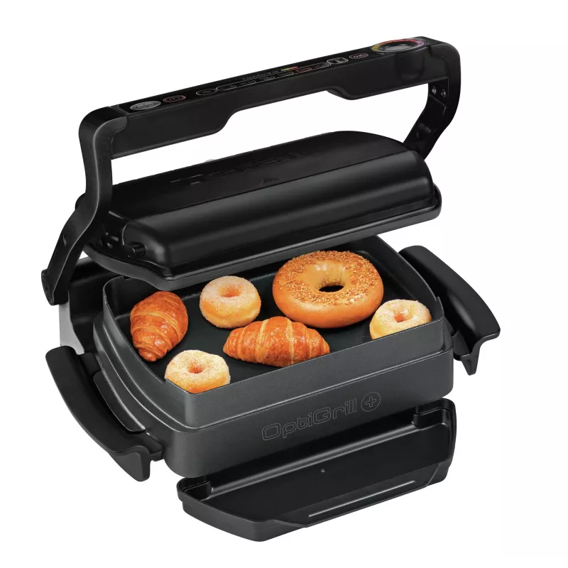 Kontaktgrill Tefal GC7148 — 2000W, roostevabast terasest korpus, ristkülikukujuline, reguleeritav termostaat, rest-pealispind, 365×365×175 mm