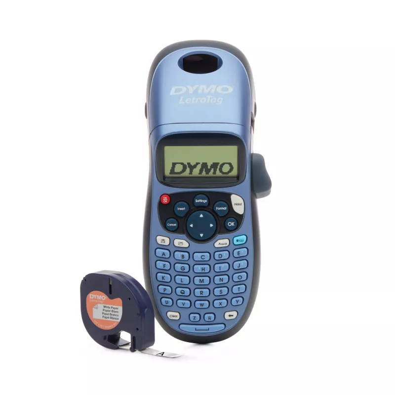 DYMO LetraTag LT-100H pihumärgistaja | ABC-klaviatuuriga sildiprinter koos lihtsalt kasutatava 13-kohalise LCD-ekraaniga | koju või kontorisse | sinine