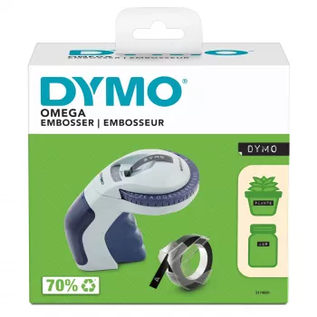 Reljeeftrükik Dymo Omega 12mm — käeshoitav sildireljeeftrükik, PVC-sildid, otsetermo, 3,7 mm trükikõrgus