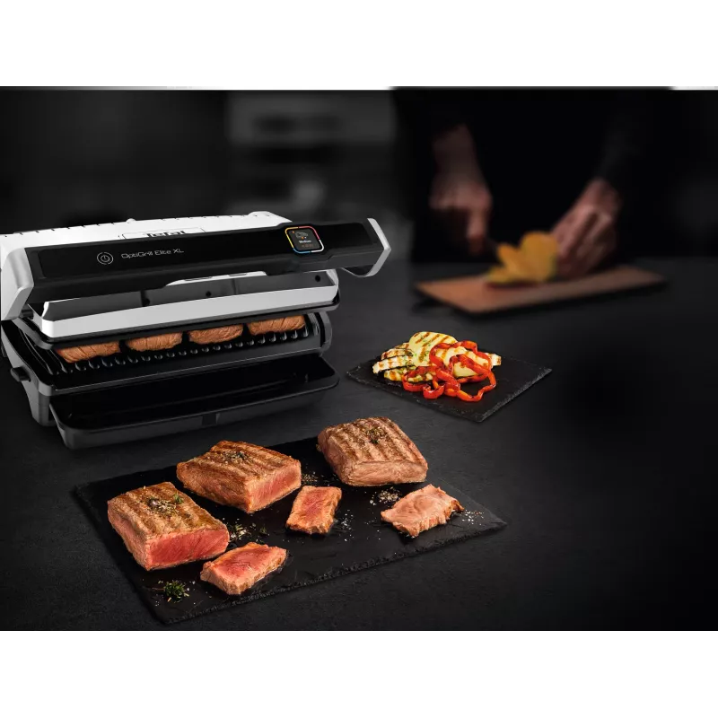 Kontaktgrill Tefal OptiGrill Elite XL GC760D — roostevaba teras, 800 cm² pind, 2200 W