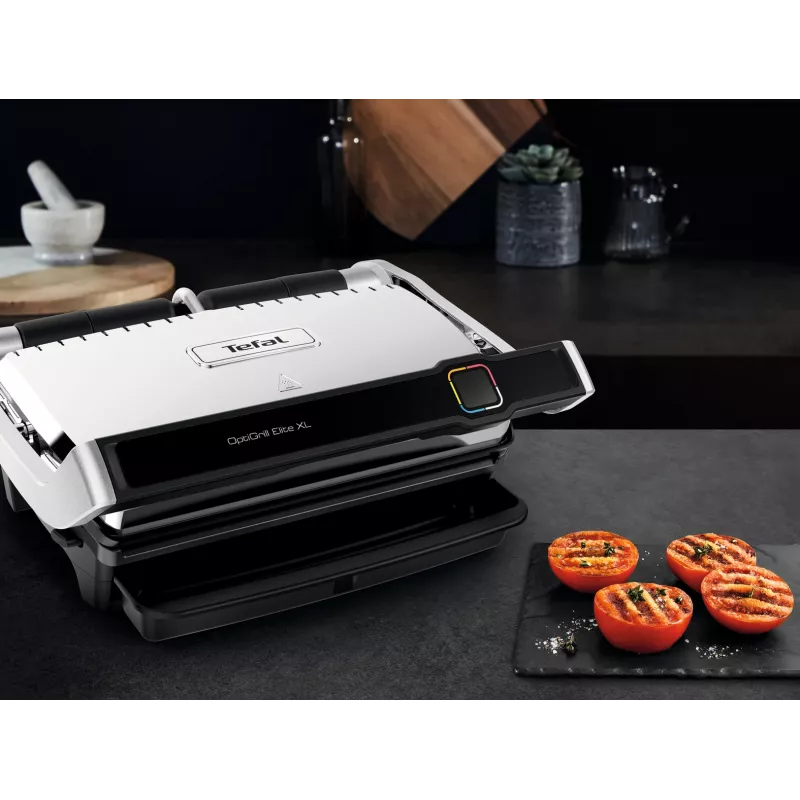Kontaktgrill Tefal OptiGrill Elite XL GC760D — roostevaba teras, 800 cm² pind, 2200 W