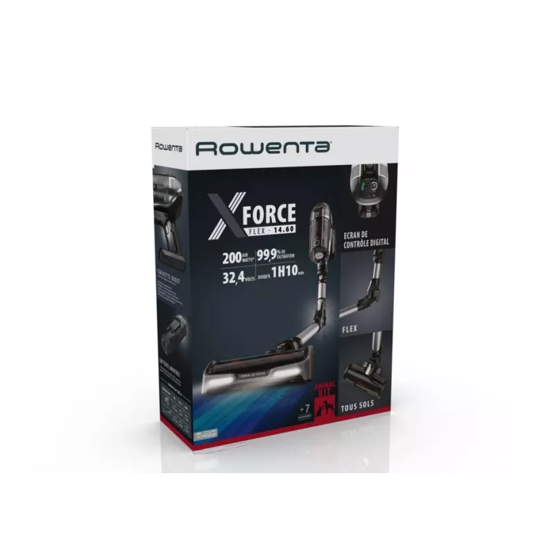 Rowenta X-Force RH9958 2-in-1 stick vacuum aku Dry HEPA Bagless 0.9 L Must, hall