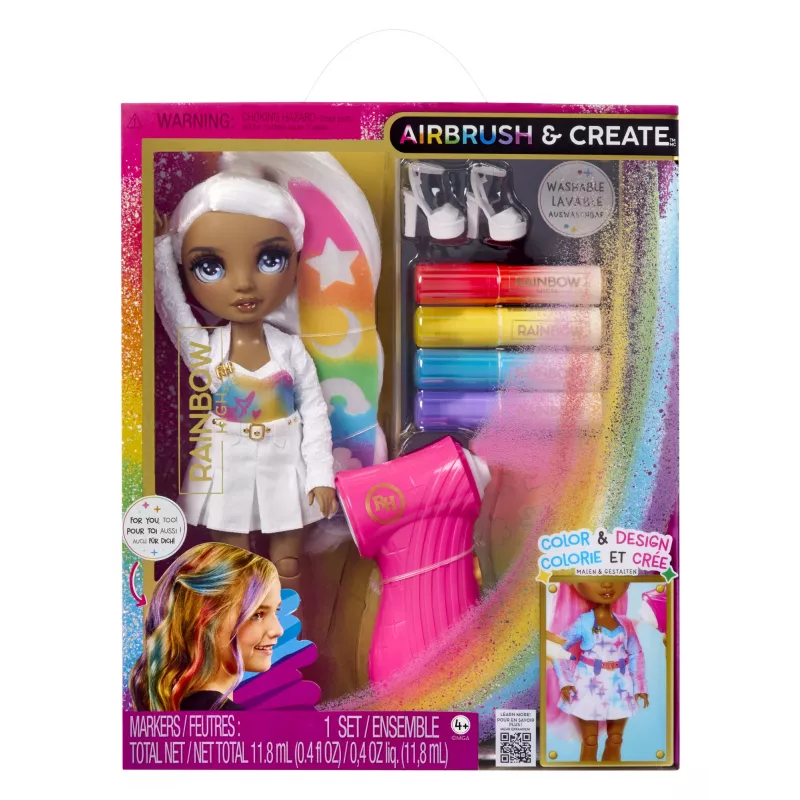 Rainbow High Air Brush & Create Fashion Dolls - hall Eyes, moenukk, naine, 4 a, poiss/tüdruk, mitmevärviline