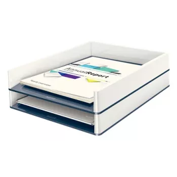 Leitz kirjaalus WOW Dual Colour, plastik, metallik, valge, A4, 267 mm, 336 mm, 49 mm