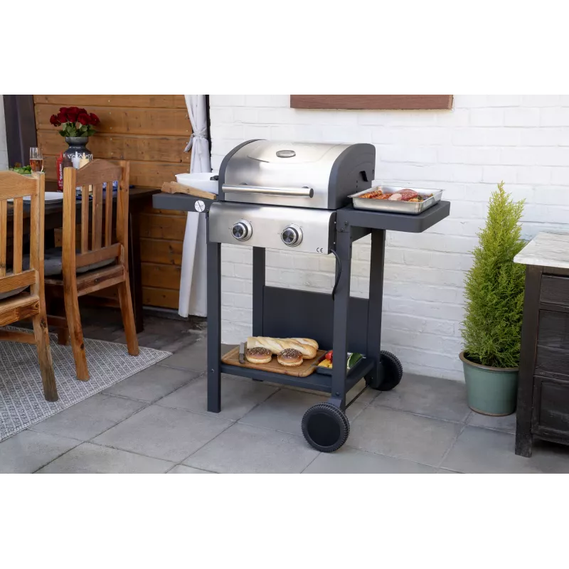 Unold 58595 Barbecue Grill-Wagen BUDDY Cart Electric Must, Roostevaba teras 2600 W