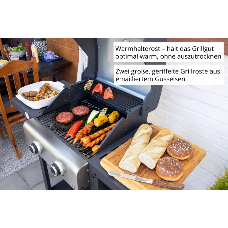 Unold 58595 Barbecue Grill-Wagen BUDDY Cart Electric Must, Roostevaba teras 2600 W