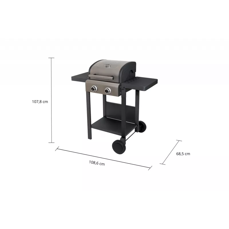 Unold 58595 Barbecue Grill-Wagen BUDDY Cart Electric Must, Roostevaba teras 2600 W