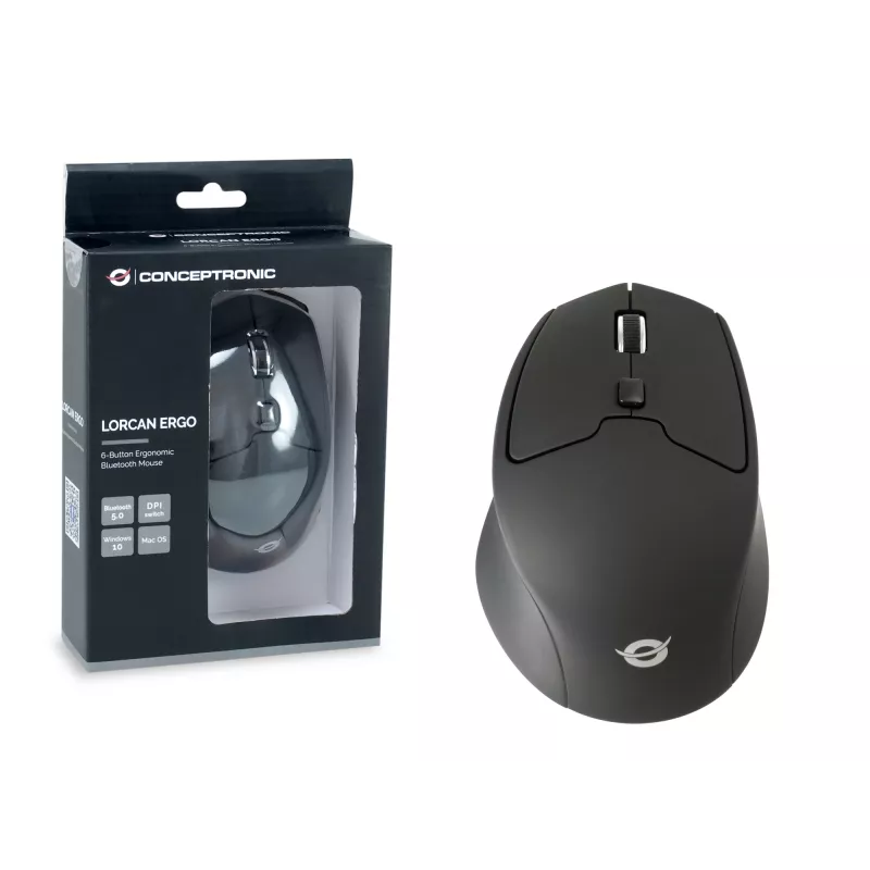 Conceptronic LORCAN02B Ergo hiir kontor Paremakäeline Bluetooth Optiline 1600 DPI
