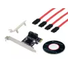 Conceptronic EMRICK 4-pordiline SATA PCIe adapter koos SATA-kaablitega