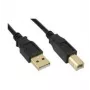 Microconnect USBAB5G USB-kaabel USB 2.0 5 m USB A USB B Must