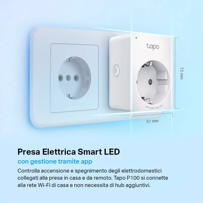 TP-LINK Tapo P100 nutipistik valge 2300 W