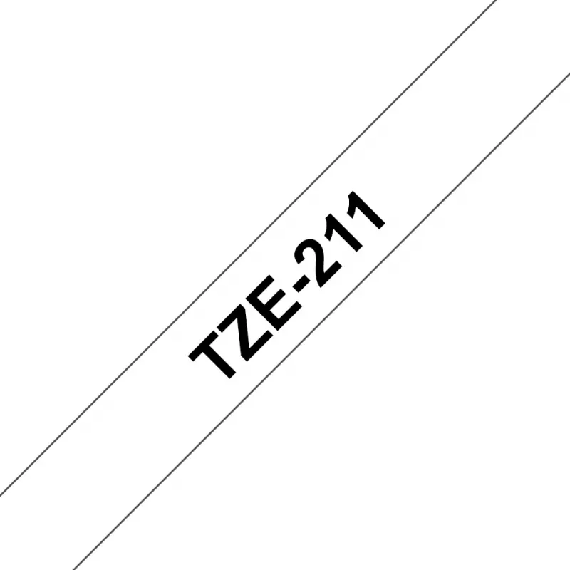 Sildistuslint Brother TZe-211 Must valgel