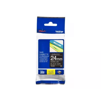 Sildilint Brother TZe355 24 mm valge mustal taustal
