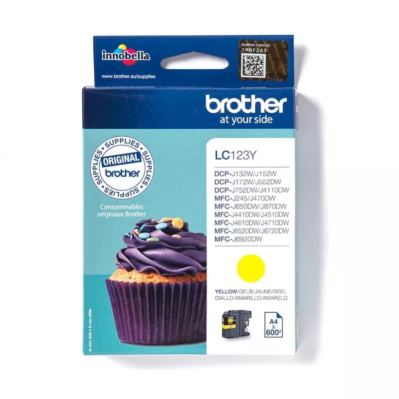 Tindikassett Brother LC123Y Kollane
