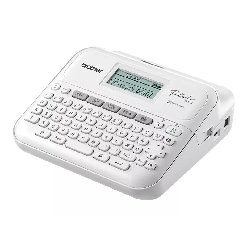 Sildiprinter Brother PT-D410 kaasaskantav mono termiline, valge, lint kuni 12 mm