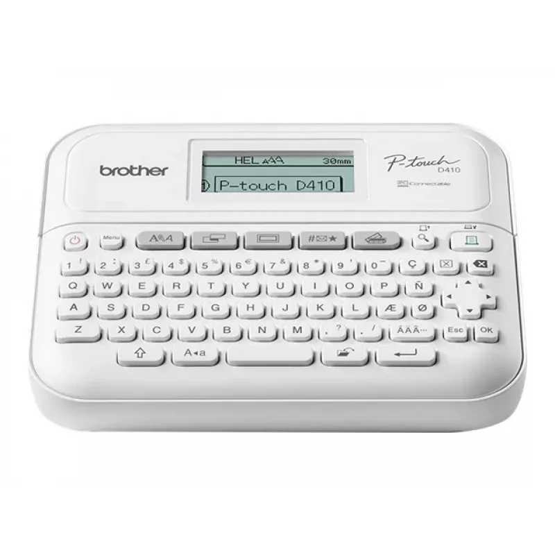 Sildiprinter Brother PT-D410 kaasaskantav mono termiline, valge, lint kuni 12 mm