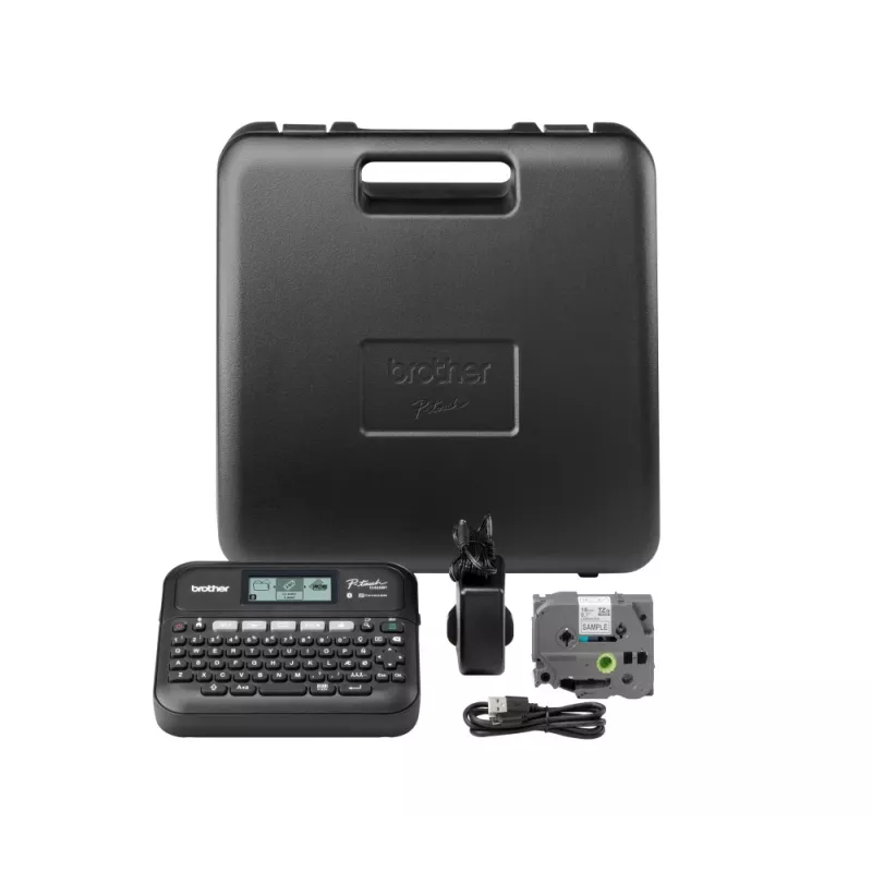 Sildiprinter Brother PT-D460BTVP termosiirde 180×180 DPI 30 mm/s juhtmega ja Bluetooth QWERTY TZe lint